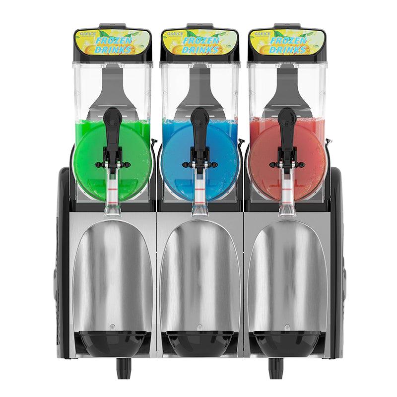 GSEICE Commercial Slushy Machine, 3.2 Gal x 3 Tank Frozen Drink Machine, 110V, 1200W Commercial Margarita Machine Stainless Steel, Suitable for Supermarkets, Cafes, Restaurants, Snack Bar - GSEICE