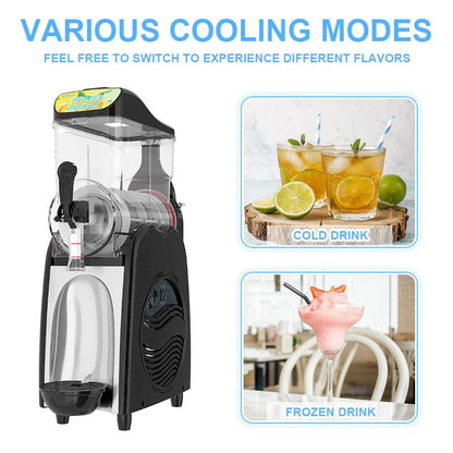 GSEICE Margarita Machine for Home, Slushie Machine 3.2 Gallon Slushy Maker Machine for Slushy’s, Frozen Drinks, 580W Slushy Machine for Family, Birthday, Wedding Party Black Color - GSEICE