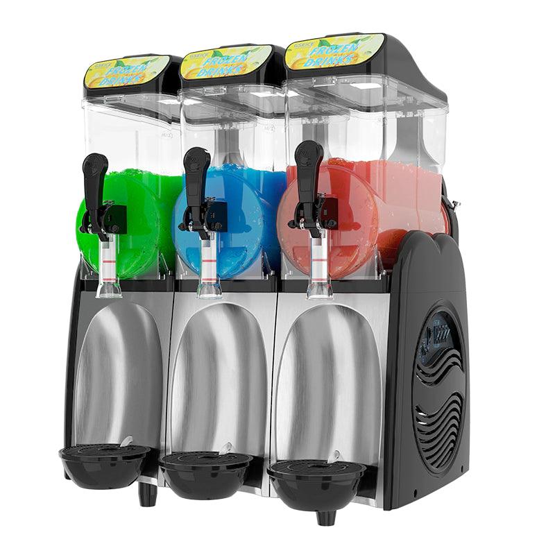 GSEICE Commercial Slushy Machine, 3.2 Gal x 3 Tank Frozen Drink Machine, 110V, 1200W Commercial Margarita Machine Stainless Steel, Suitable for Supermarkets, Cafes, Restaurants, Snack Bar - GSEICE