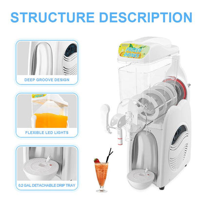 GSEICE Margarita Machine for Home, Slushie Machine 3.2 Gallon Slushy Maker Machine for Slushy’s, Frozen Drinks, 580W Slushy Machine for Family, Birthday, Wedding Party White Color - GSEICE